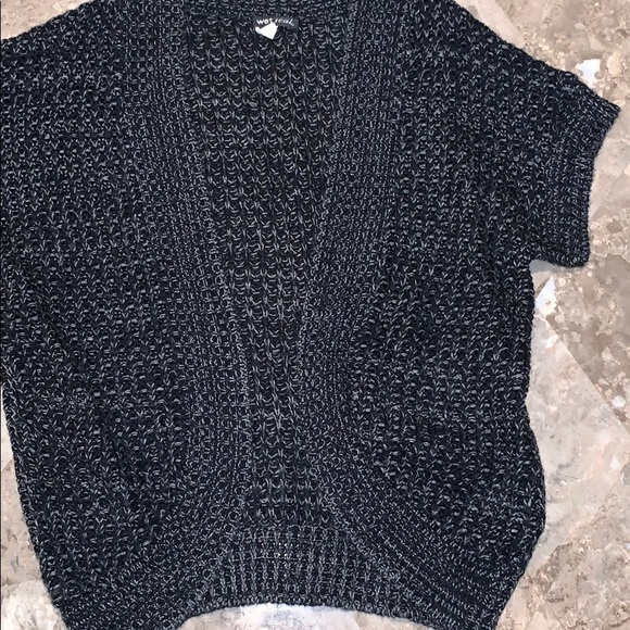 RE-HOMED Black Short Sleeve Cardigan Sweater - Picture 3 of 4
